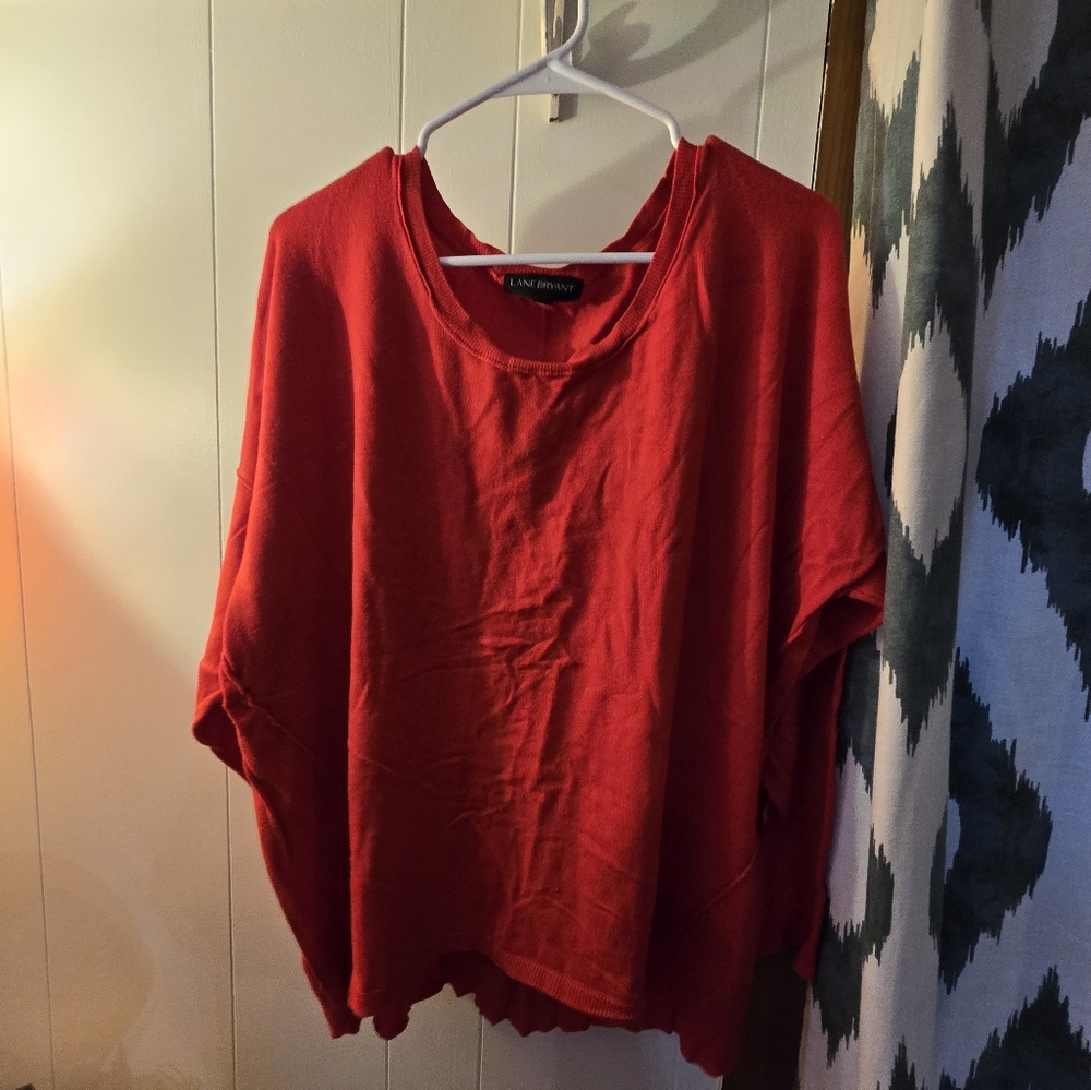 Red Long Sleeve Blouse
